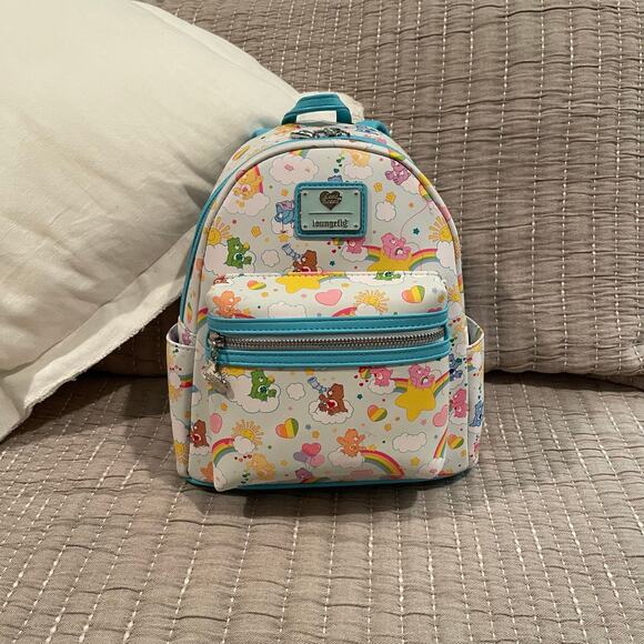 Loungefly Backpack Care Bears 40th Anniversary New - Picture 2 of 8
